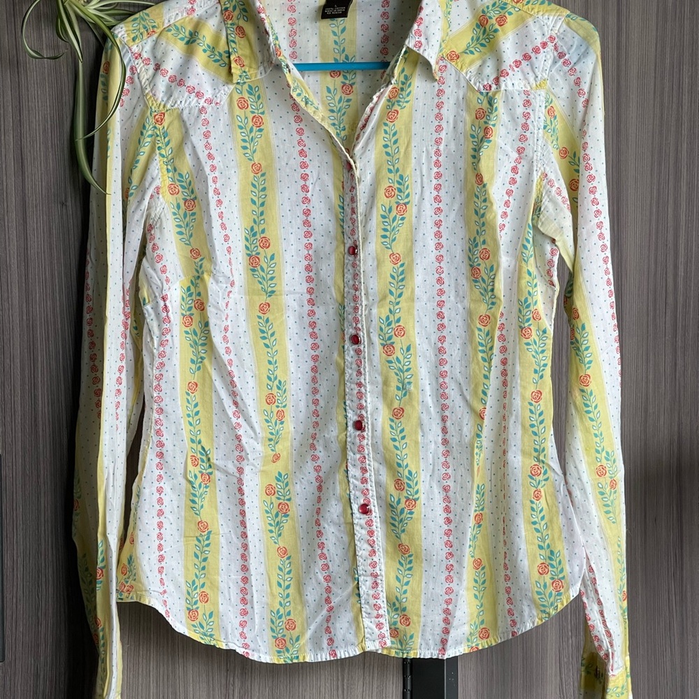Fossil Floral Striped Shirt